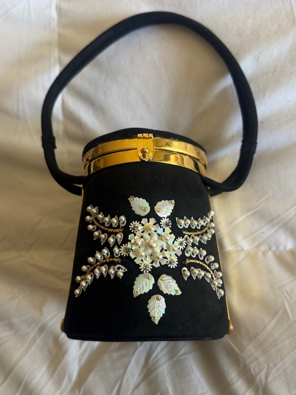 Vintage Mini Floral Beaded Handbag